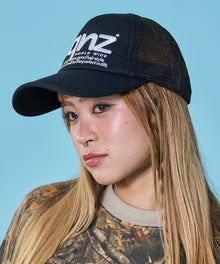 ※WEB限定 / 刺繍 / メッシュキャップ / sqnz mesh logo cap ブラック