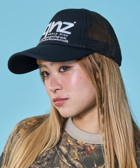 ※WEB限定 / 刺繍 / メッシュキャップ / sqnz mesh logo cap ブラック