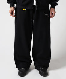 ※WEB限定 / es HOMEロゴ裏起毛スウェットパンツ / sqnzU basic logo sweat pants ブラック