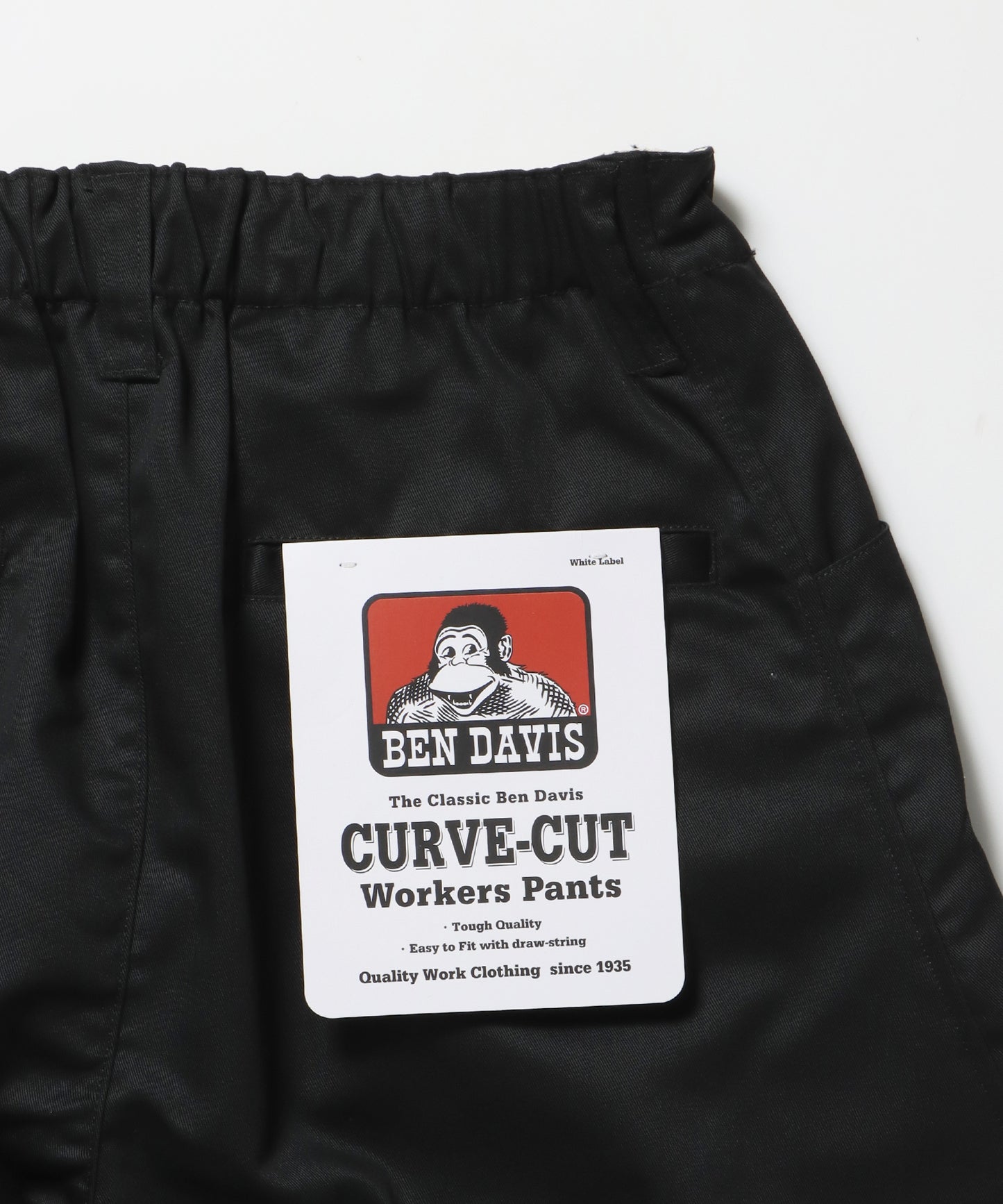 CURVE BUGGY WORK PANTS / パンツ ボトムス カーブ タック ワンポイント ツイル ブラック