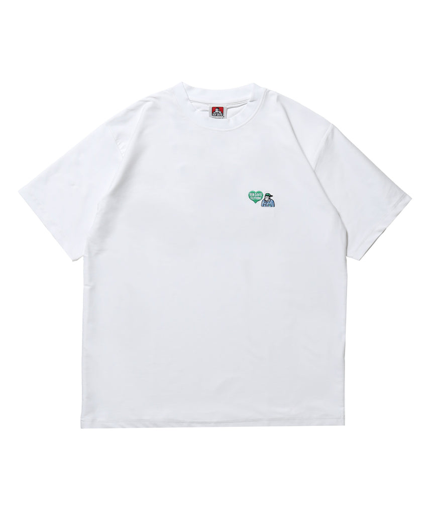 COOLER GORILLA EMB TEE / 接触冷感 オーバーサイズ 半袖 Tシャツ クルーネック 刺繍 ワンポイント プリント ユニセックス ホワイト