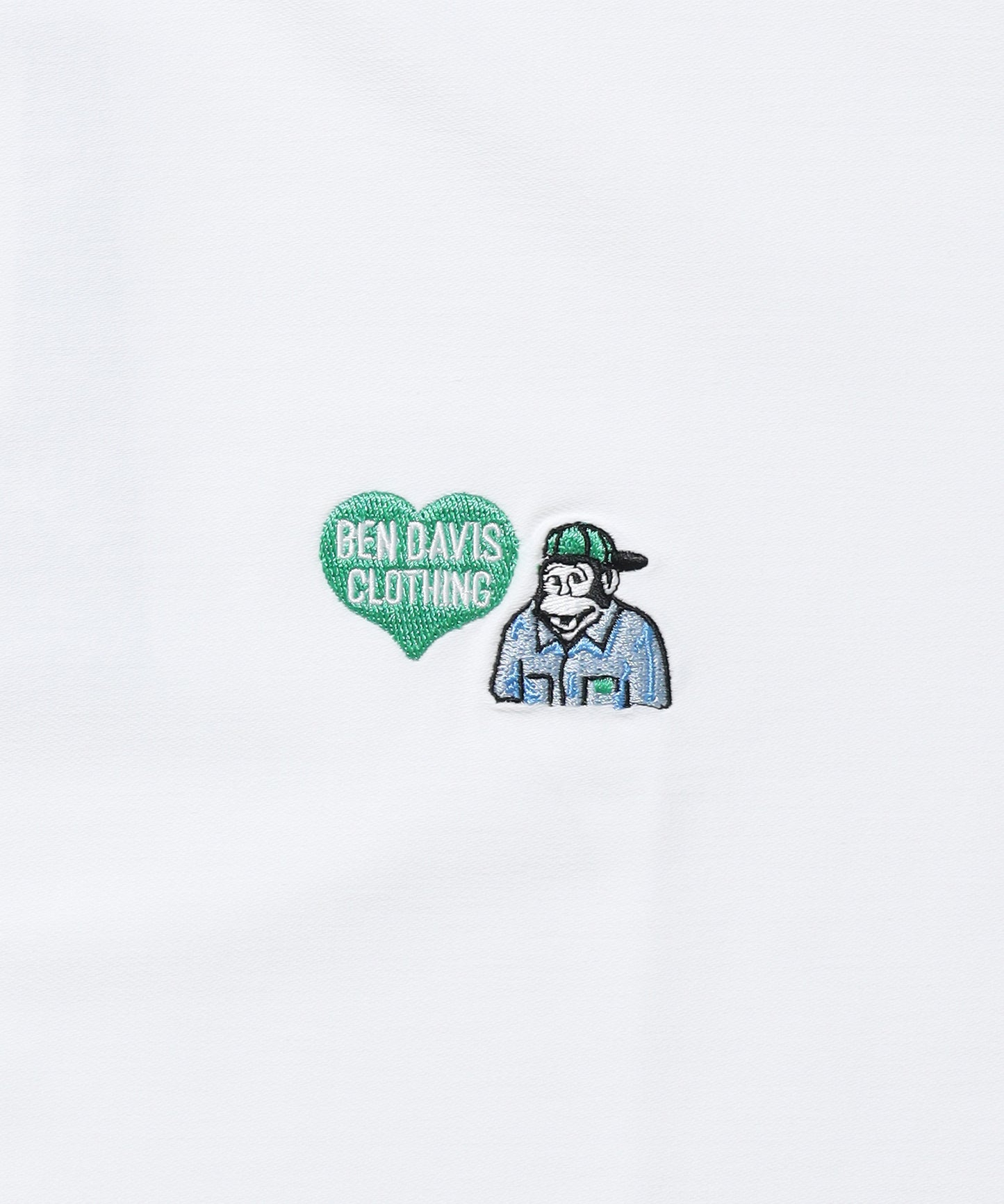 COOLER GORILLA EMB TEE / 接触冷感 オーバーサイズ 半袖 Tシャツ クルーネック 刺繍 ワンポイント プリント ユニセックス ホワイト