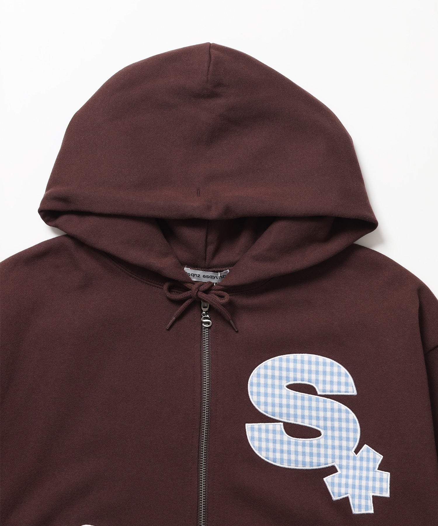 ※WEB限定 / ギンガムドットロゴジップパーカー / sqnzU spiral applique zip p/k
