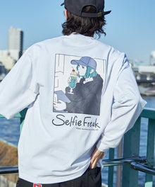 【SELFIE GIRL】イラストバックプリントビックシルエットロンT 柄85