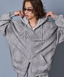 セットアップ対応 / 加工ワッペンジップパーカー / LOGO APPLIQUE ZIP