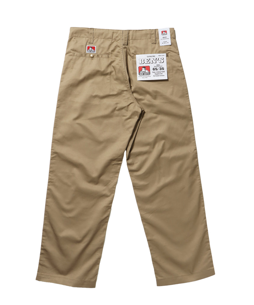 BA01 LITE WORK PANTS / パンツ ボトムス カーブ ワイド ワンポイント ツイル ベージュ