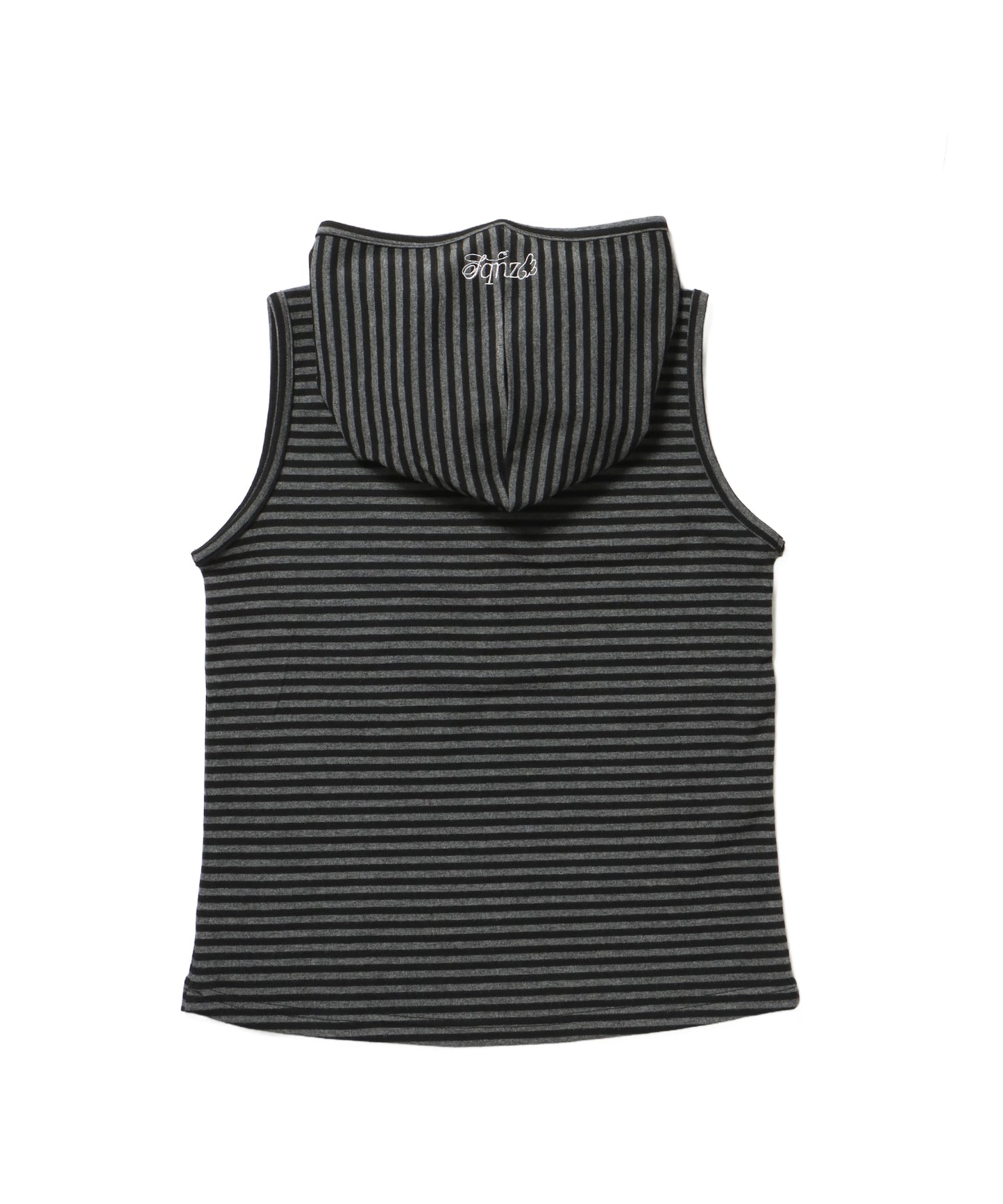 ※WEB限定 / レディースボーダータンクトップ / sqnz border hooded tank top ブラック