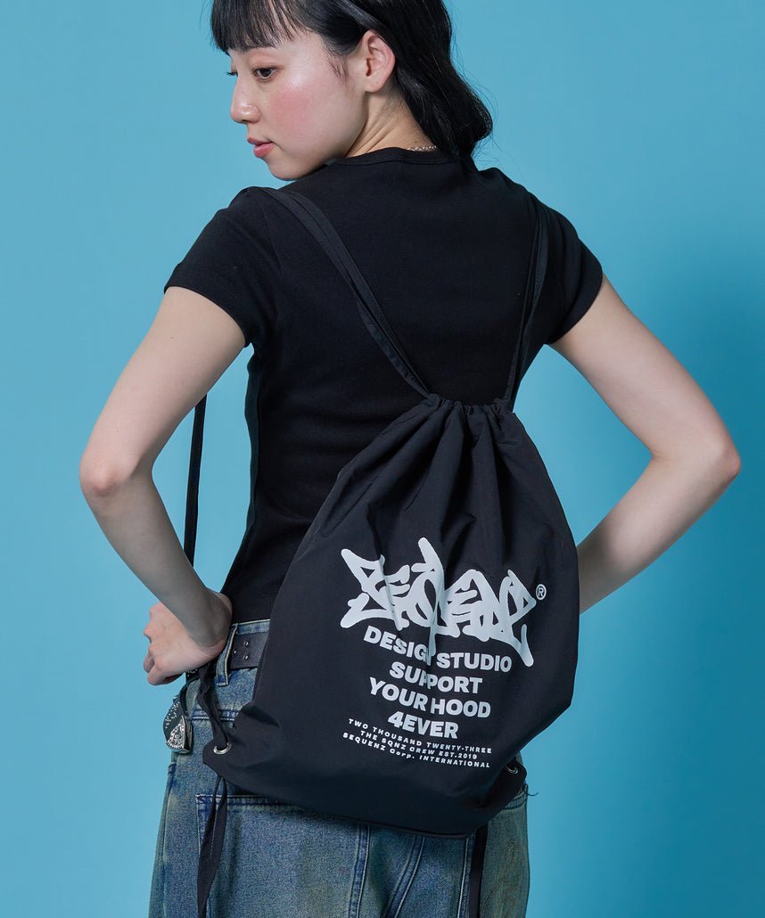 SEQUENZ 2 FACE STRING KNAPSACK / リバーシブル テック ナップサック