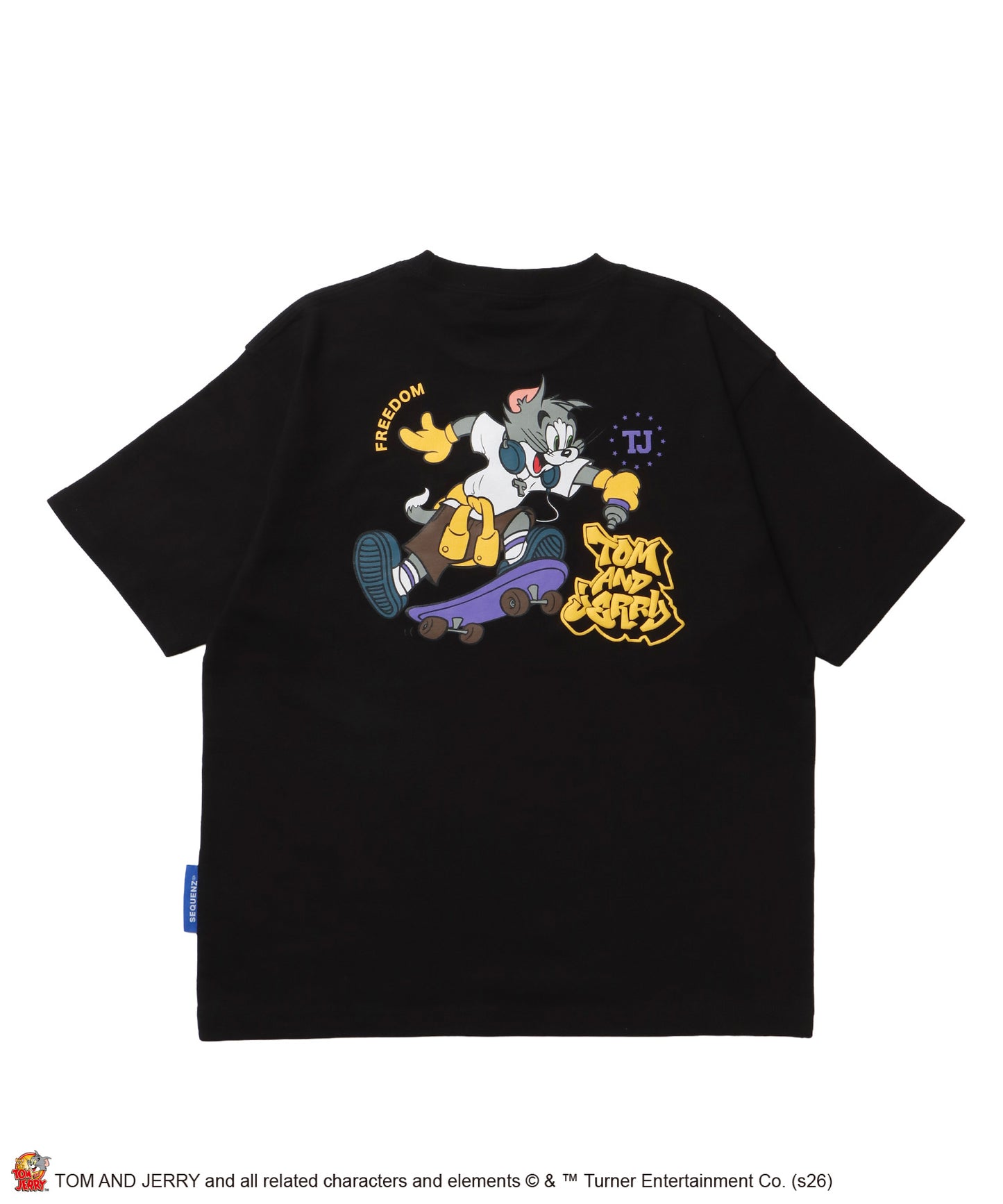 TJ SKATE BOARD TEE / トムとジェリー Tシャツ 半袖 クルーネック プリント オーバーサイズ ブラック系その他