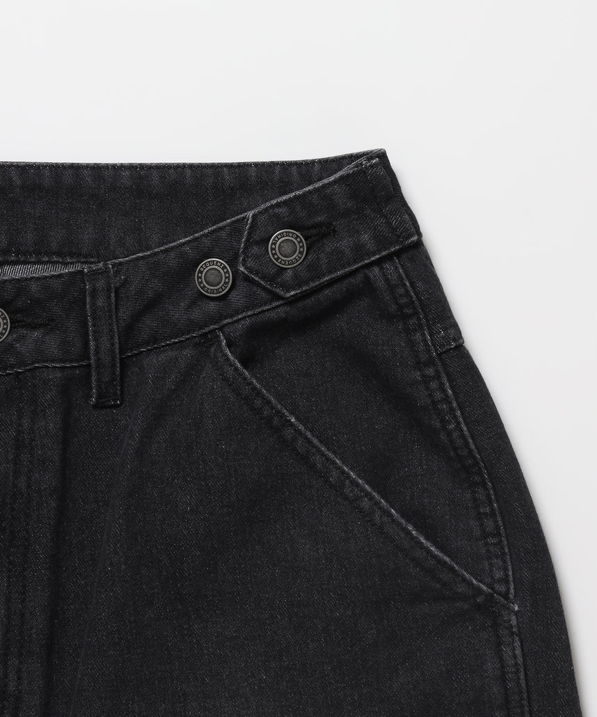 WEB限定 / ダメージデニムショートパンツ / sqnzU double knee denim