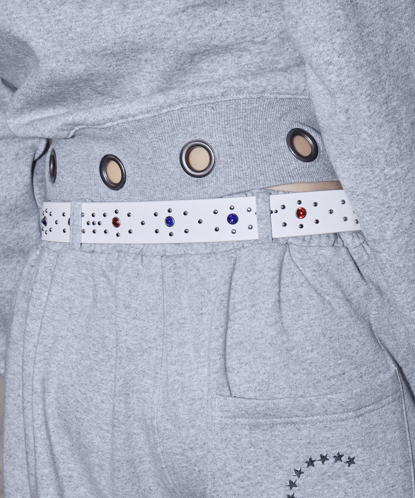 SEQUENZ RHINE STONE BELT LADIES / ベルト スタッズ ストーン リアルツリー レオパード レディース 雑貨 ホワイト