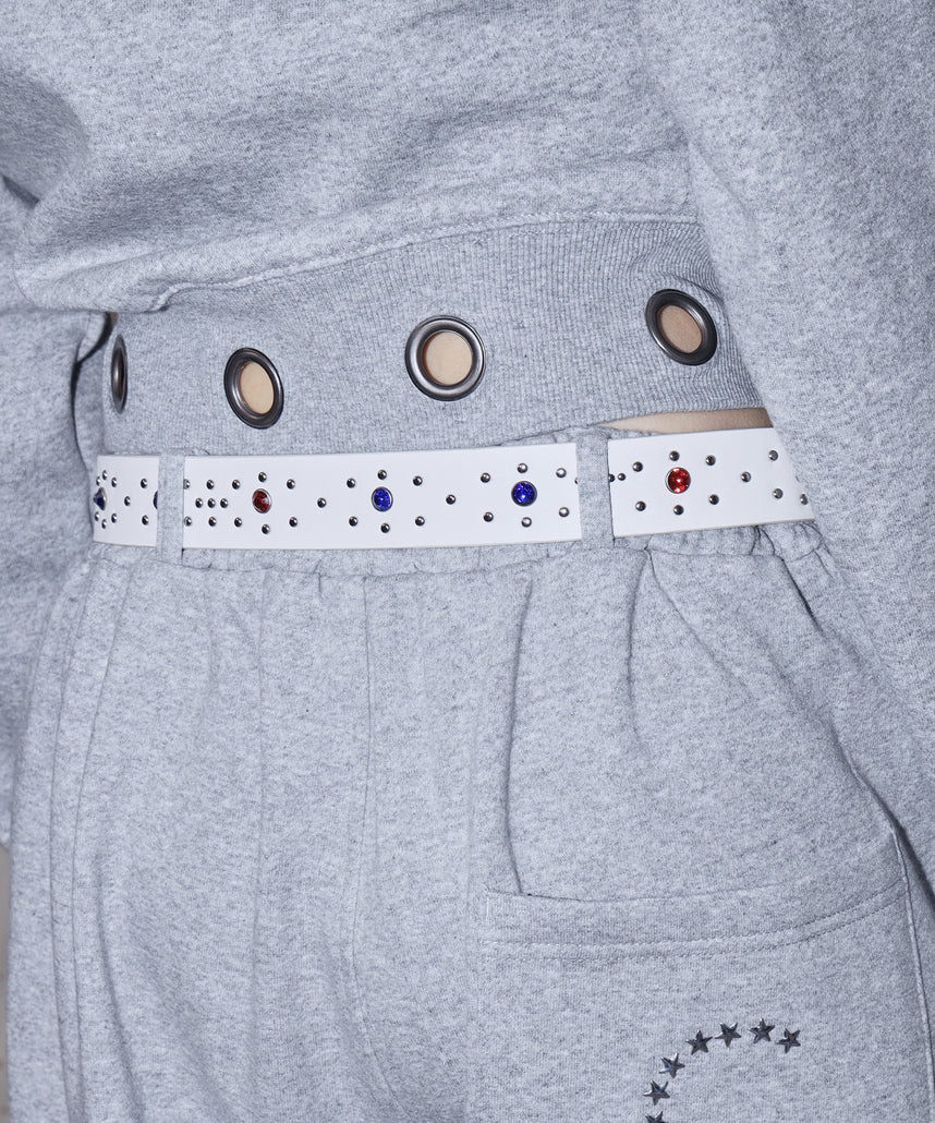 SEQUENZ RHINE STONE BELT LADIES / ベルト スタッズ ストーン リアルツリー レオパード レディース 雑貨 ホワイト