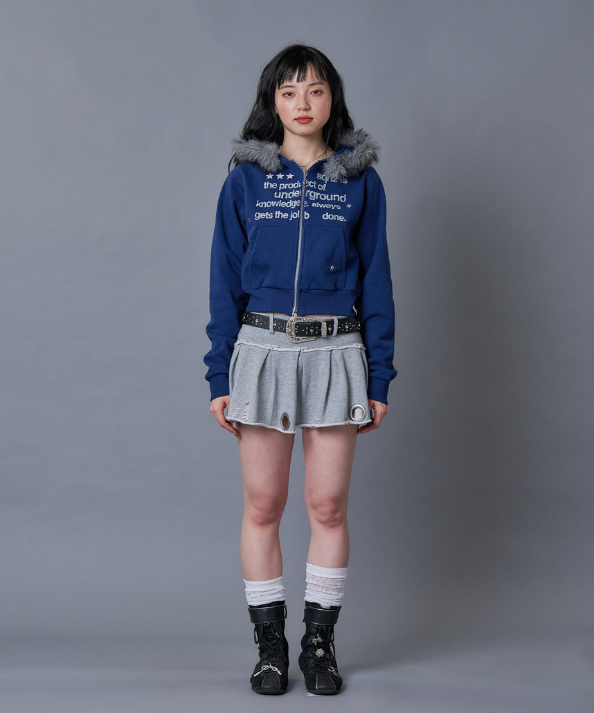 sqnz（エスキュンズ）】sqnz fur zip pk / レディース ファー ジップ