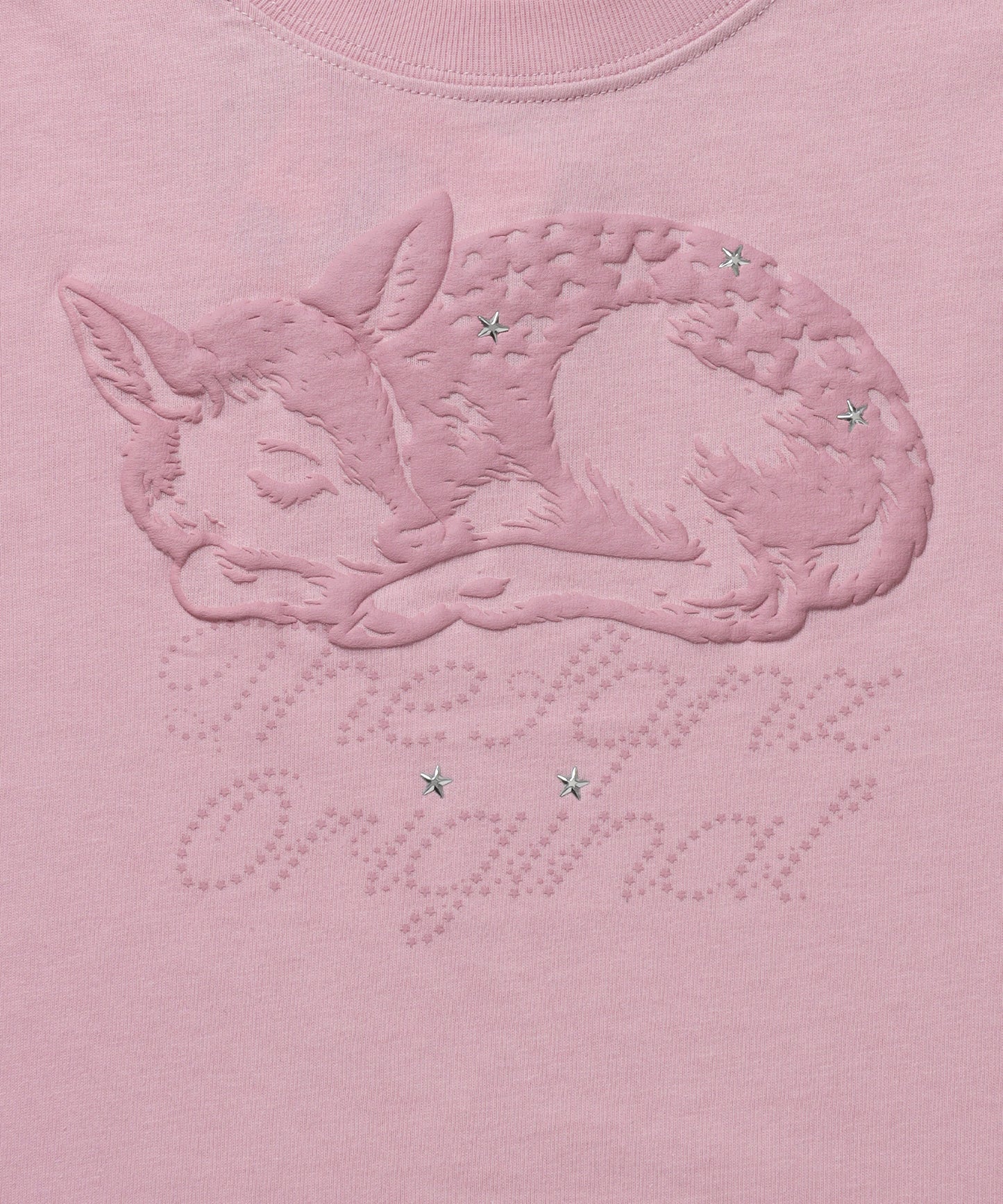 ※WEB限定 / スタッズ / アニマル発砲プリントTシャツ / sqnz star bambi pt tee ピンク