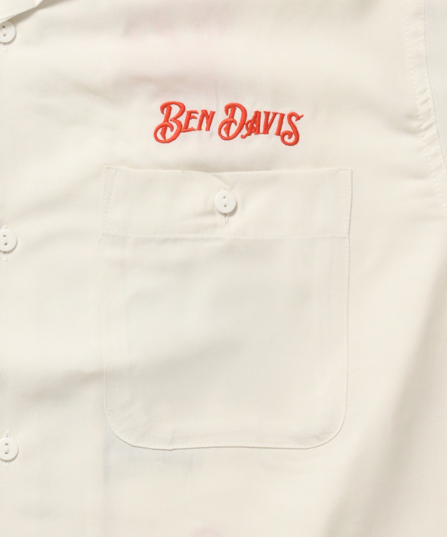 SOUVENIR EMB O/C SHIRT / 半袖 シャツ 刺繍 オープンカラー ヴィンテージライク オフホワイト