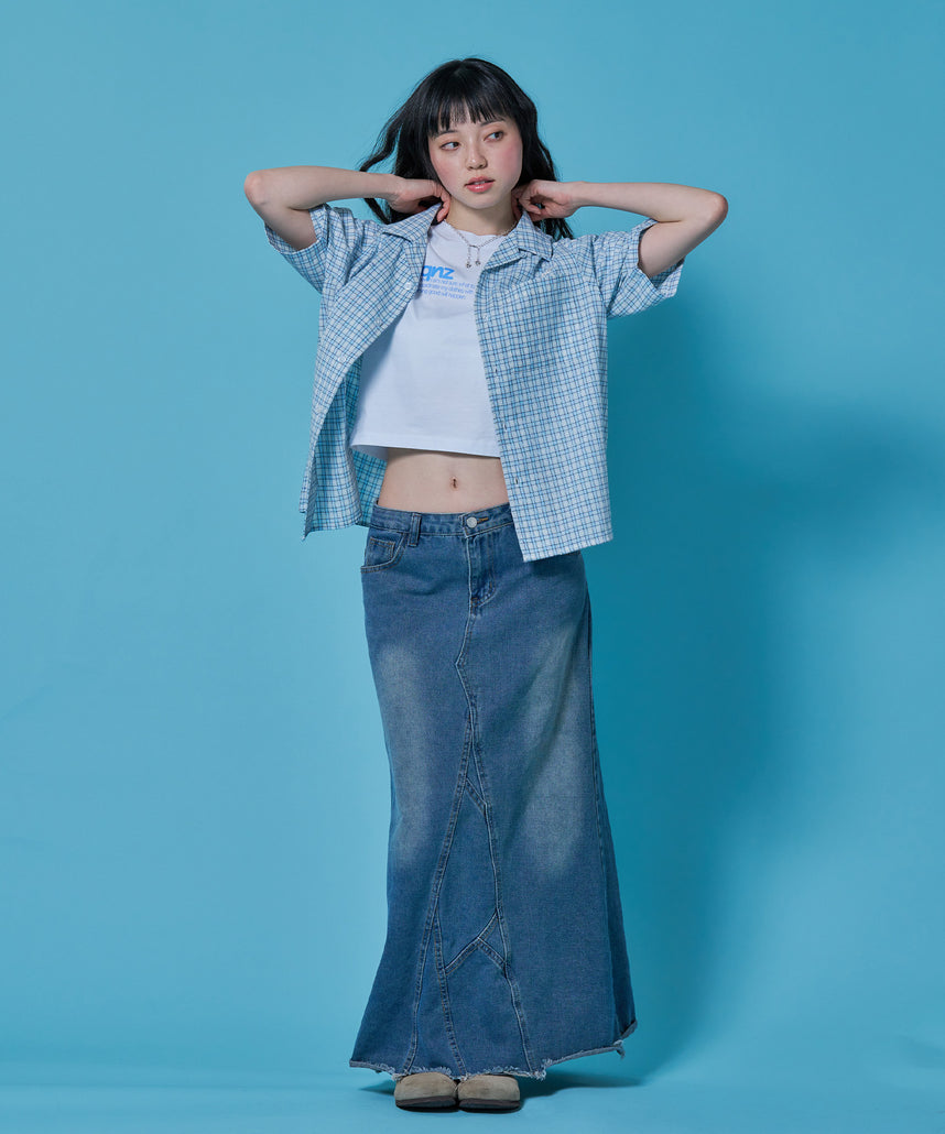 シャツ向けワッペン撮影用 観賞用 sqnz（エスキュンズ）】ワッペンチェックシャツ / シャツ チェック