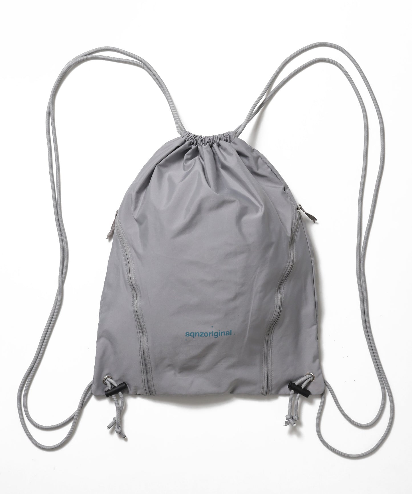 ≪予約商品≫※WEB限定 / 2WAY仕様 /チェックジップナップサック /sqnz zip knapsack ライトグレー