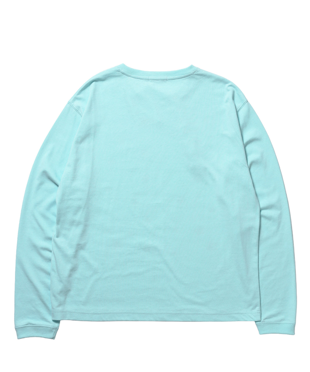 ※WEB限定 / ぼかしプリントヘンリーネックロンT / sqnzU BORDER L/S TEE ターコイズブルー
