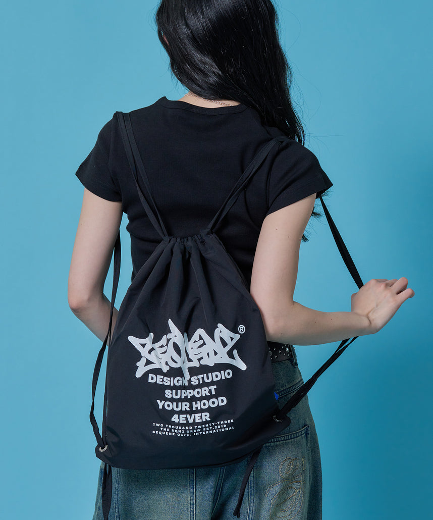 SEQUENZ 2 FACE STRING KNAPSACK / リバーシブル テック ナップサック