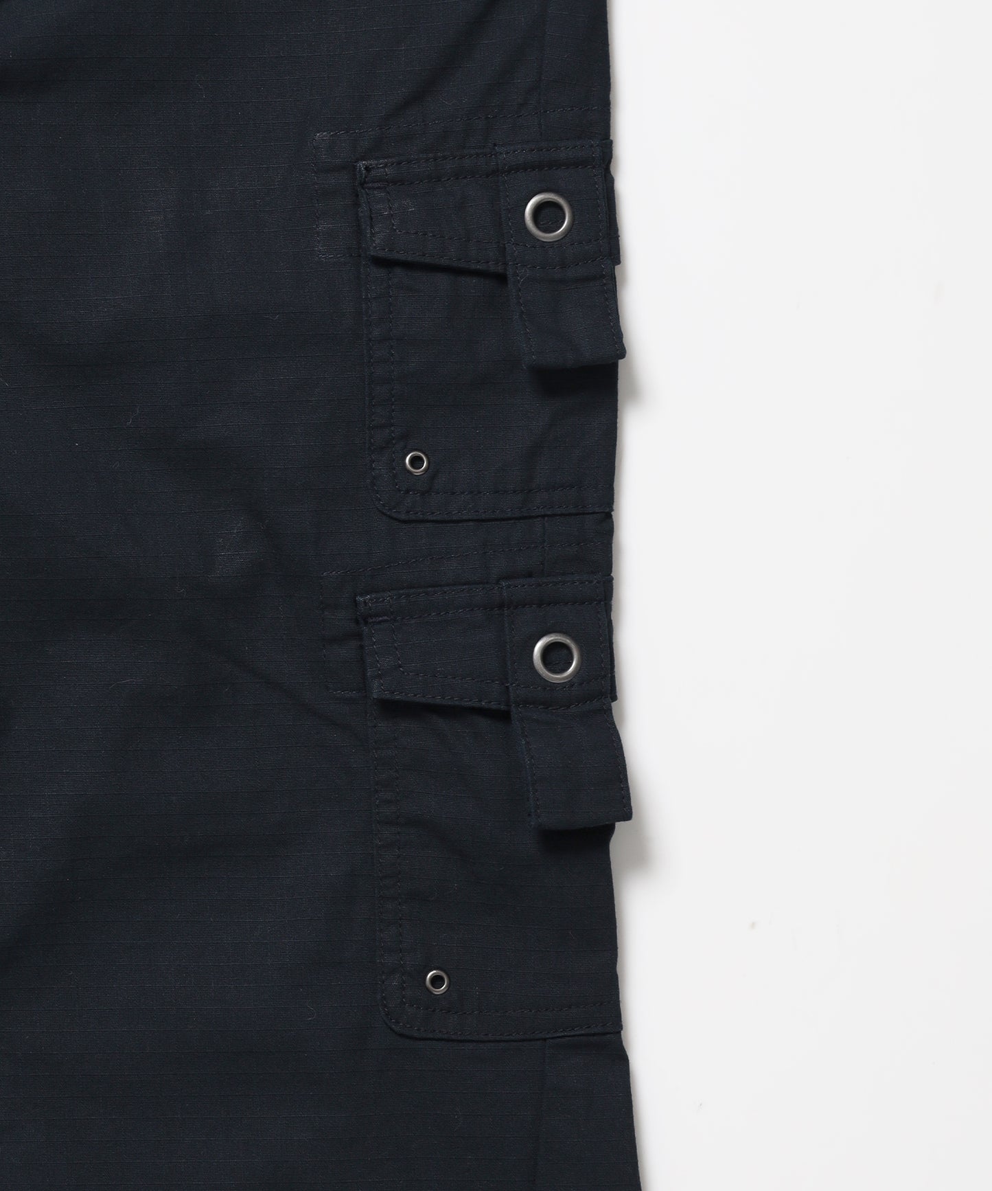 ※WEB限定 / レディースフレアカーゴパンツ / sqnz eyelet low-rise pants ダークネイビー