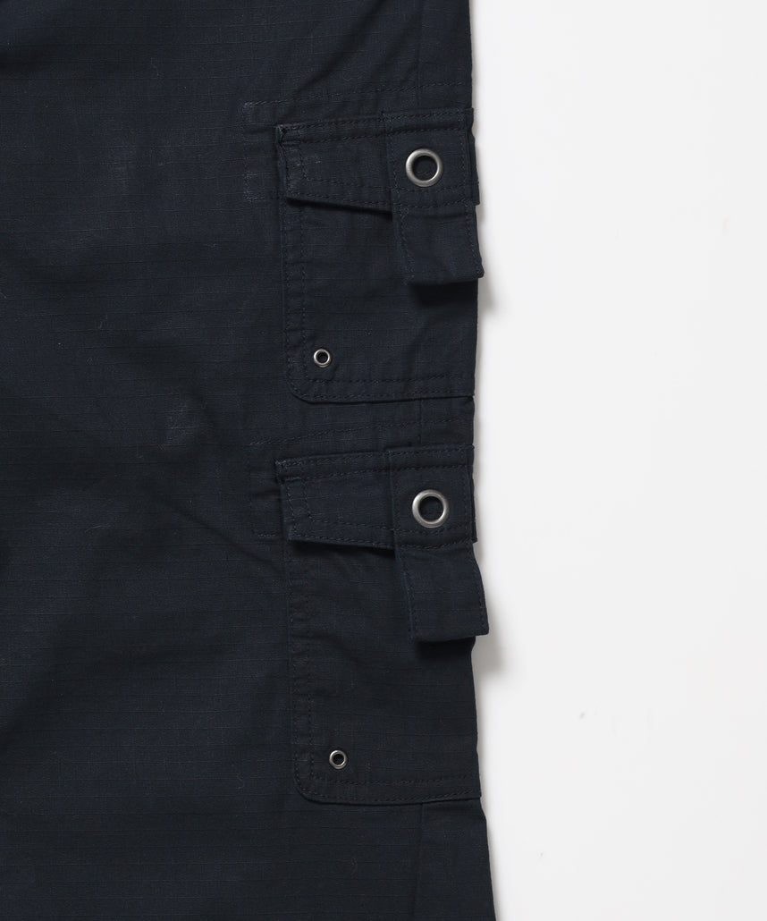 ※WEB限定 / レディースフレアカーゴパンツ / sqnz eyelet low-rise pants ダークネイビー