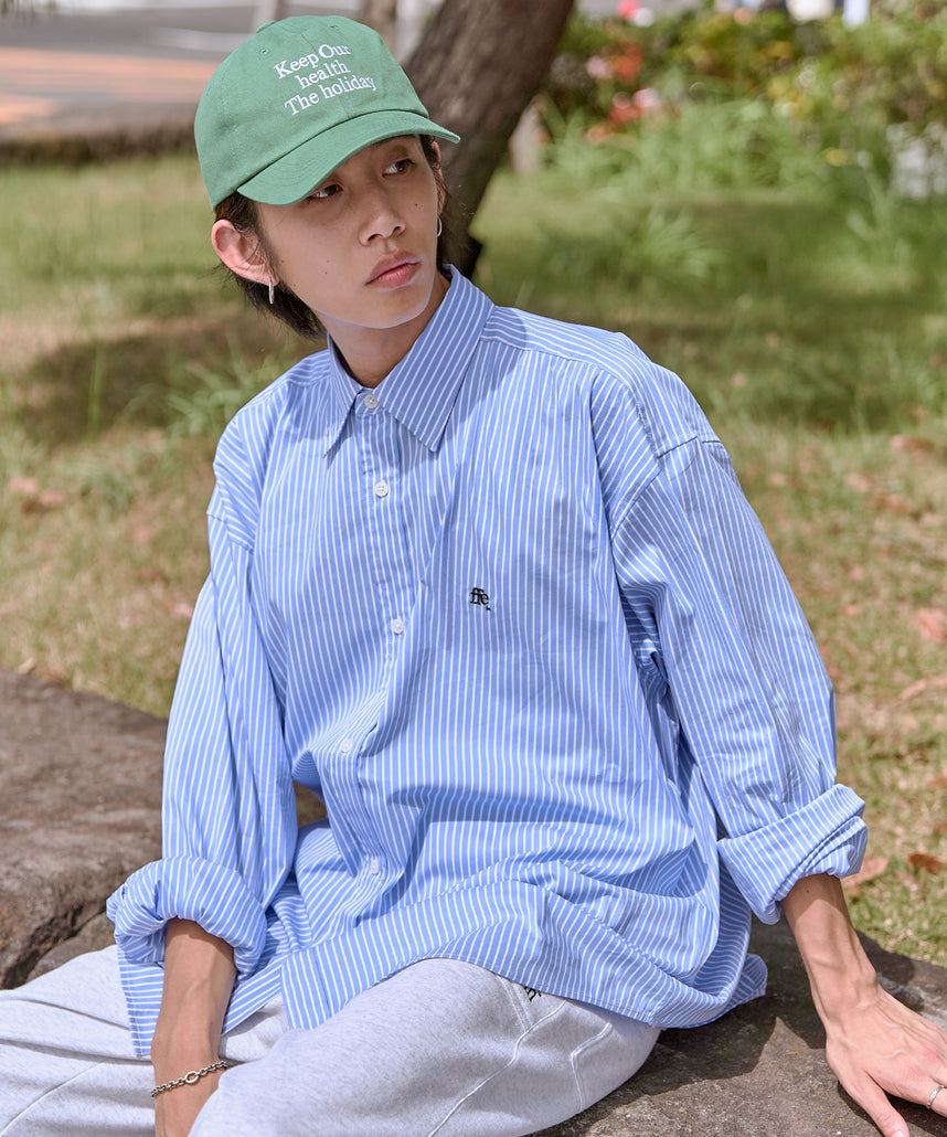 FFEIN(フェイン)】1PT EMB L/S REGULAR COLLAR BIG SHIRT / ワン