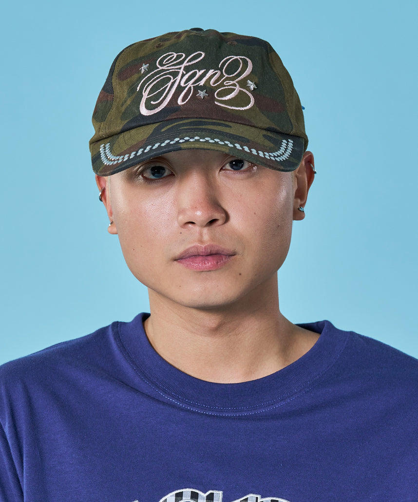 WEB限定 / ラインストーンロゴキャップ / sqnz studs cap 柄81 – NAVAL