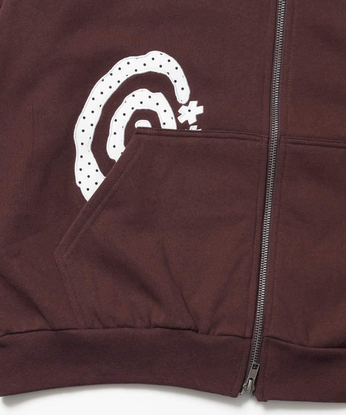 ※WEB限定 / ギンガムドットロゴジップパーカー / sqnzU spiral applique zip p/k
