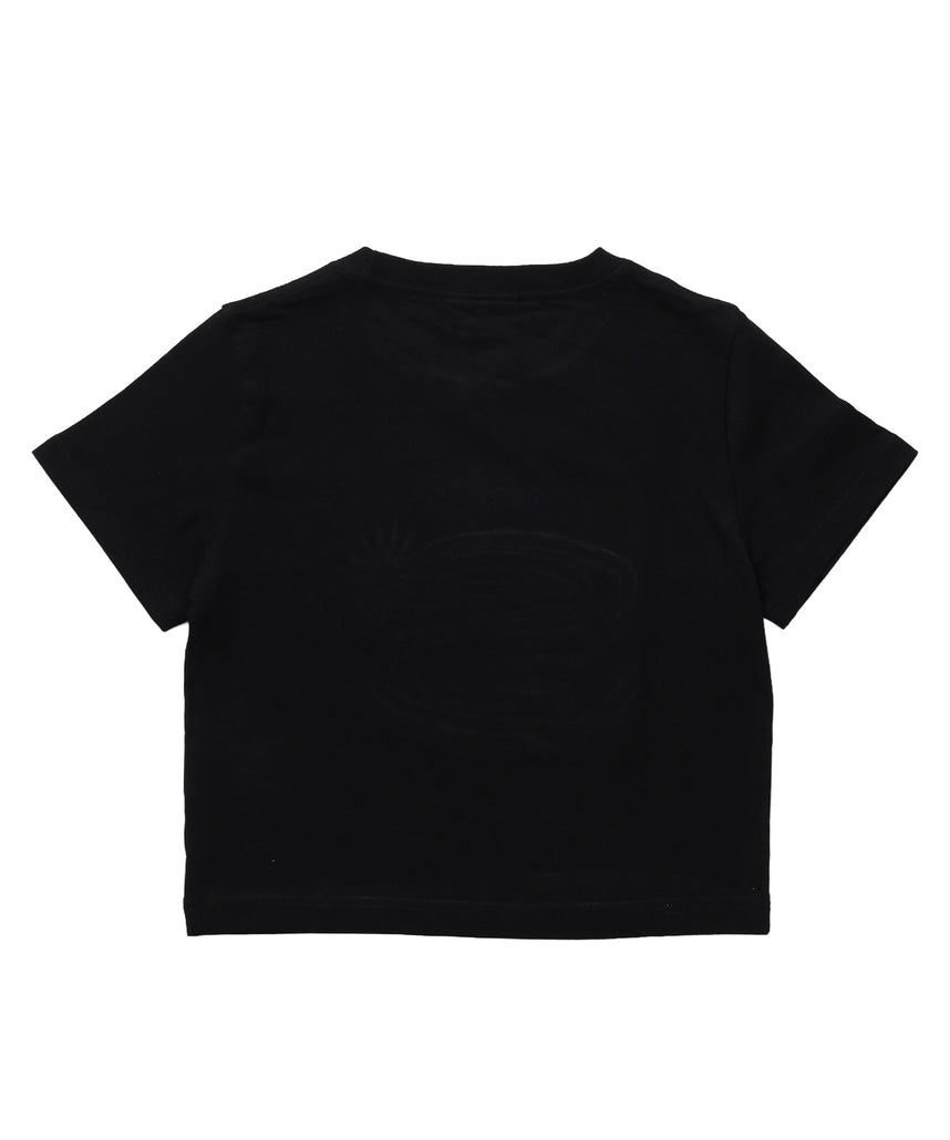 ※WEB限定 / ぐるぐるワッペン半袖Tシャツ / sqnz guru-guru patchwork tee ブラック