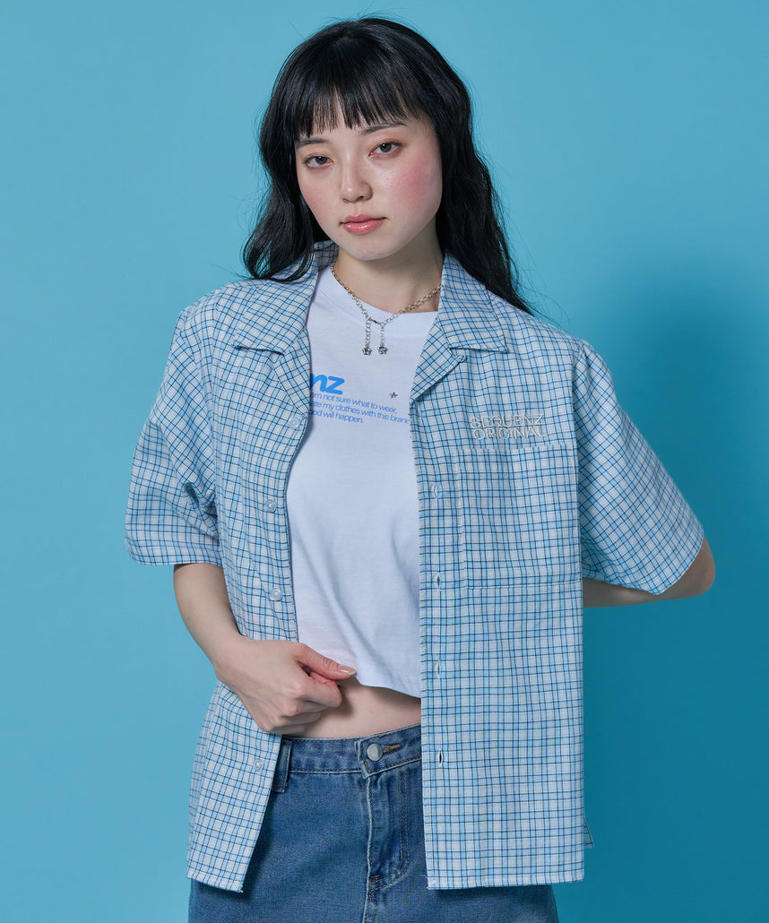 シャツ向けワッペン撮影用 観賞用 sqnz（エスキュンズ）】ワッペンチェックシャツ / シャツ チェック