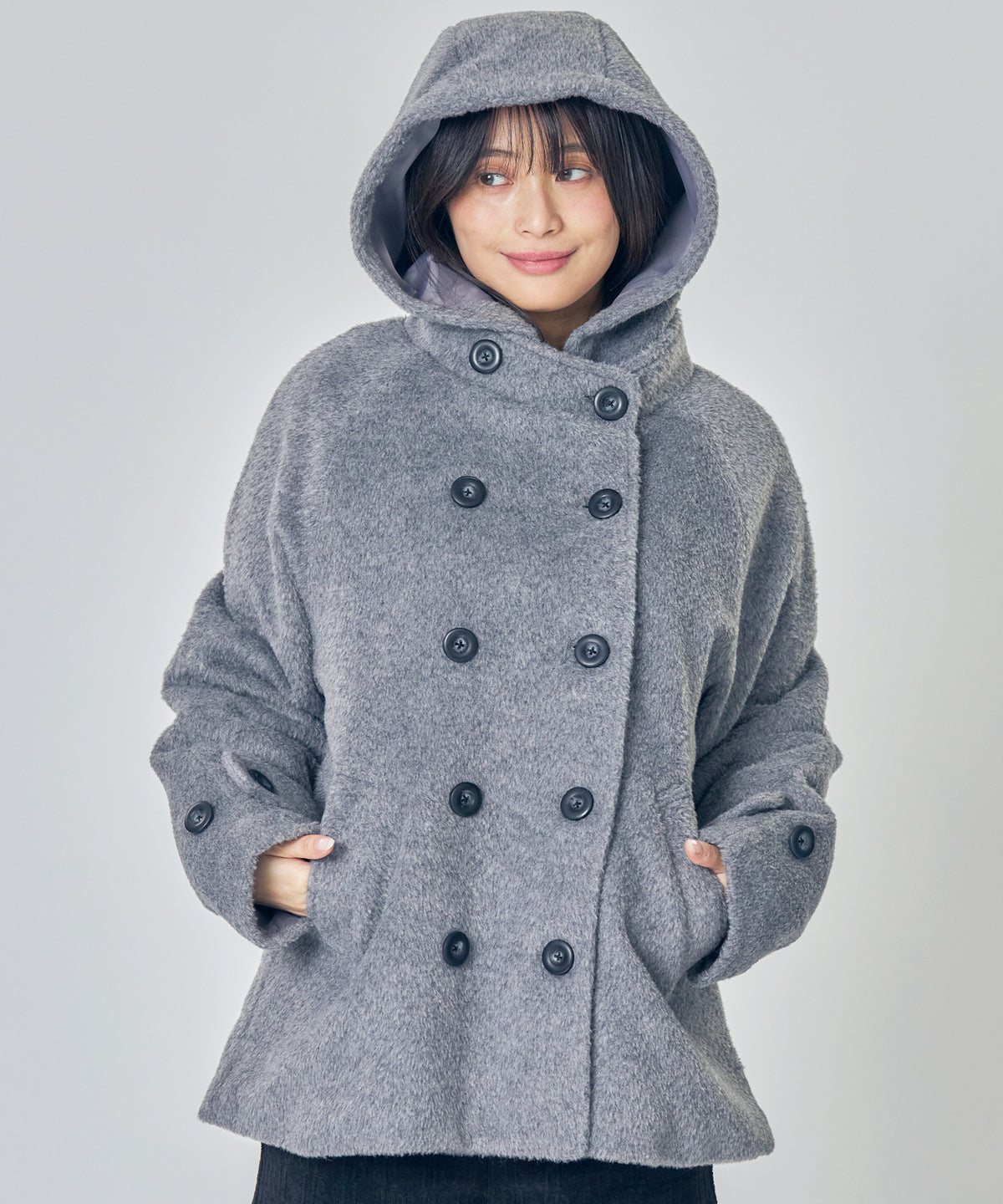 モデル：H157 Size:M　ライトグレー