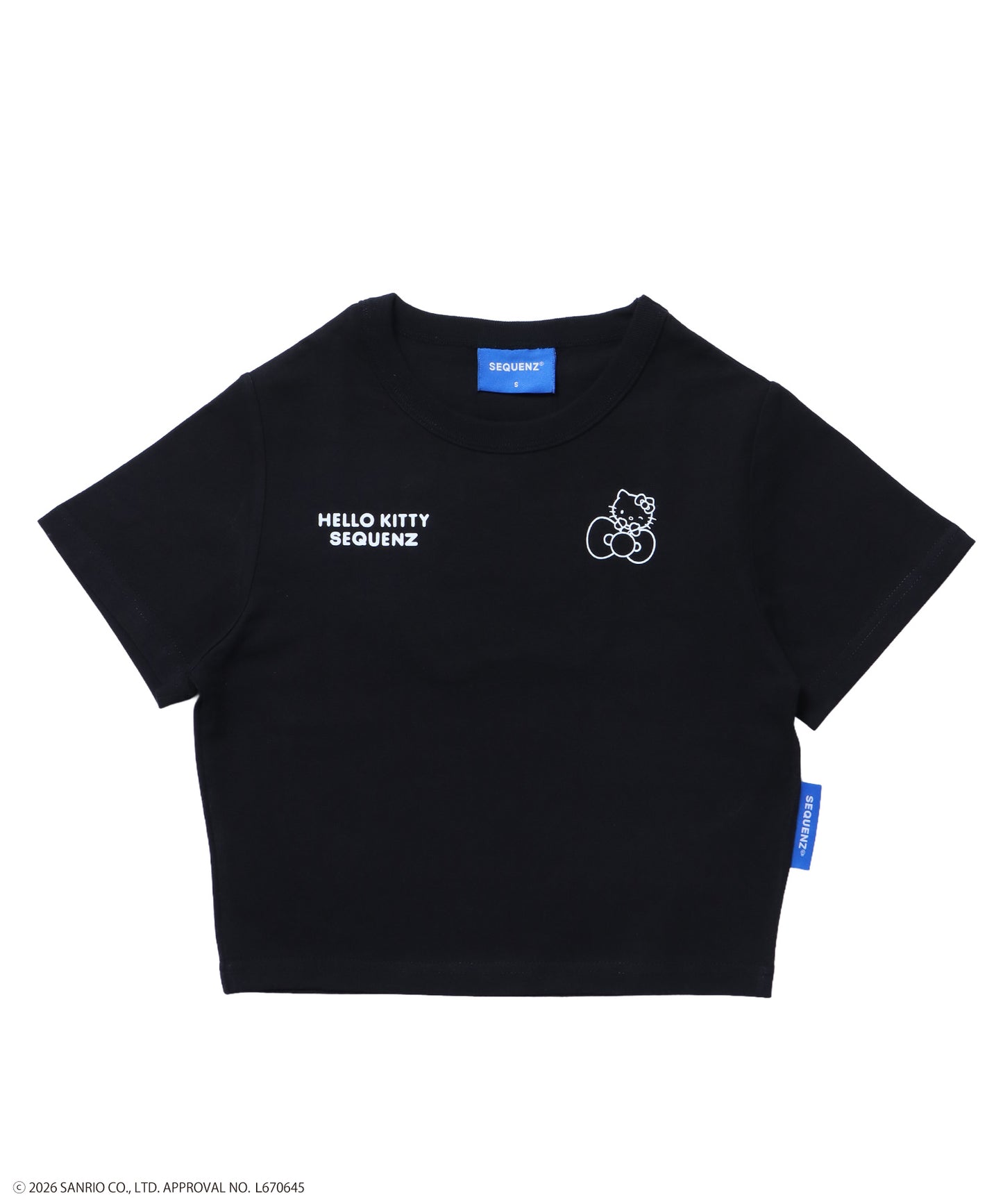 HK EMBROIDERY KITTY TEE / ハローキティ キティちゃん 半袖 クルーネック プリント ワンポイント 刺繍 ブラック