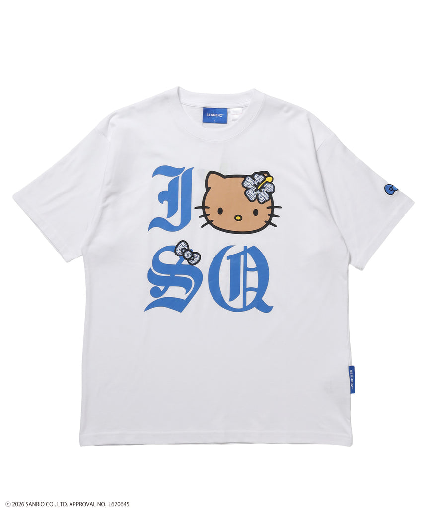 HK I LOVE “KI”TEE / ハローキティ キティちゃん 半袖 クルーネック プリント ワンポイント ホワイト