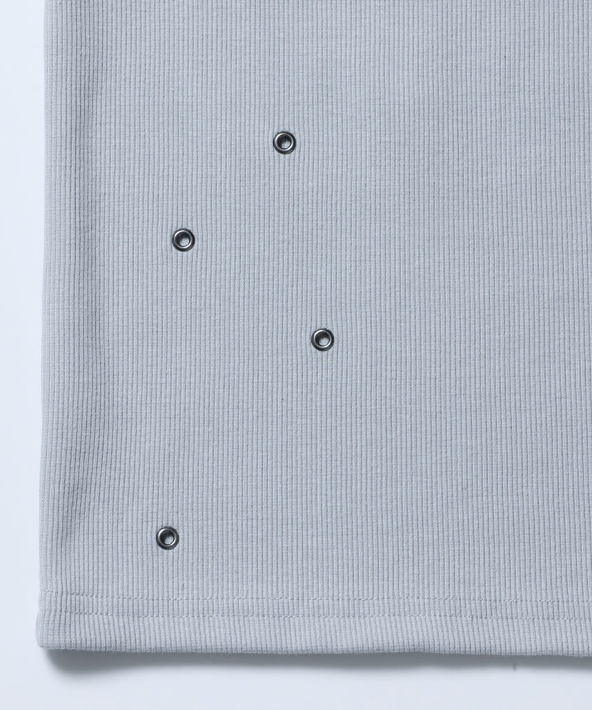 ※WEB限定 / レディースアイレットタンクトップ / sqnz halter neck eyelet tank top ライトグレー