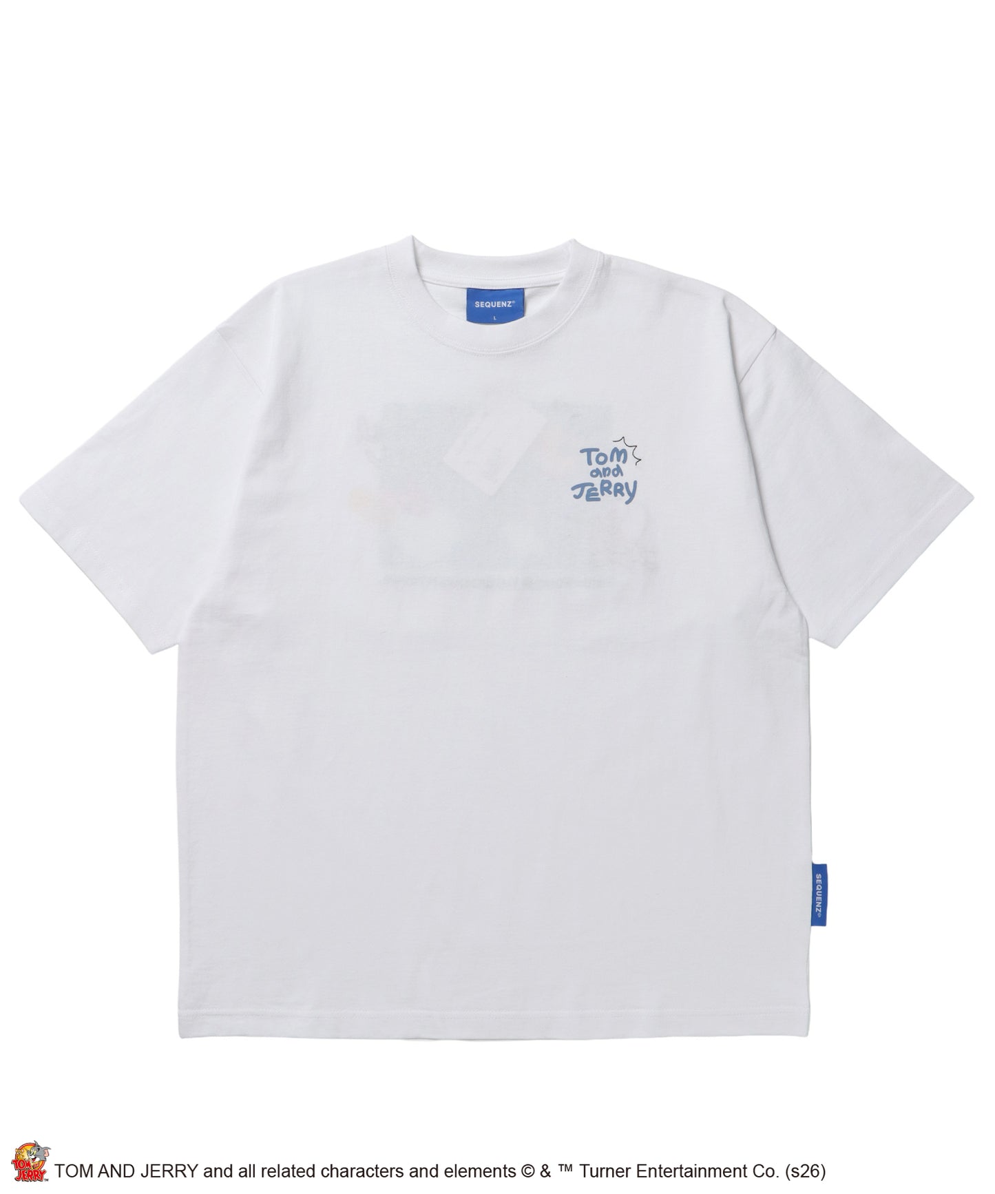 TJ PHOTO & EMB. TEE / トムとジェリー 半袖 クルーネック プリント 刺繍 ワンポイント ユニセックス オーバーサイズ レイヤード ホワイト