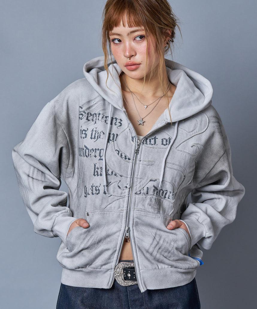 SEQUENZ（シークエンズ）】SQNZ ZIP P/K / ジップパーカー 裏起毛