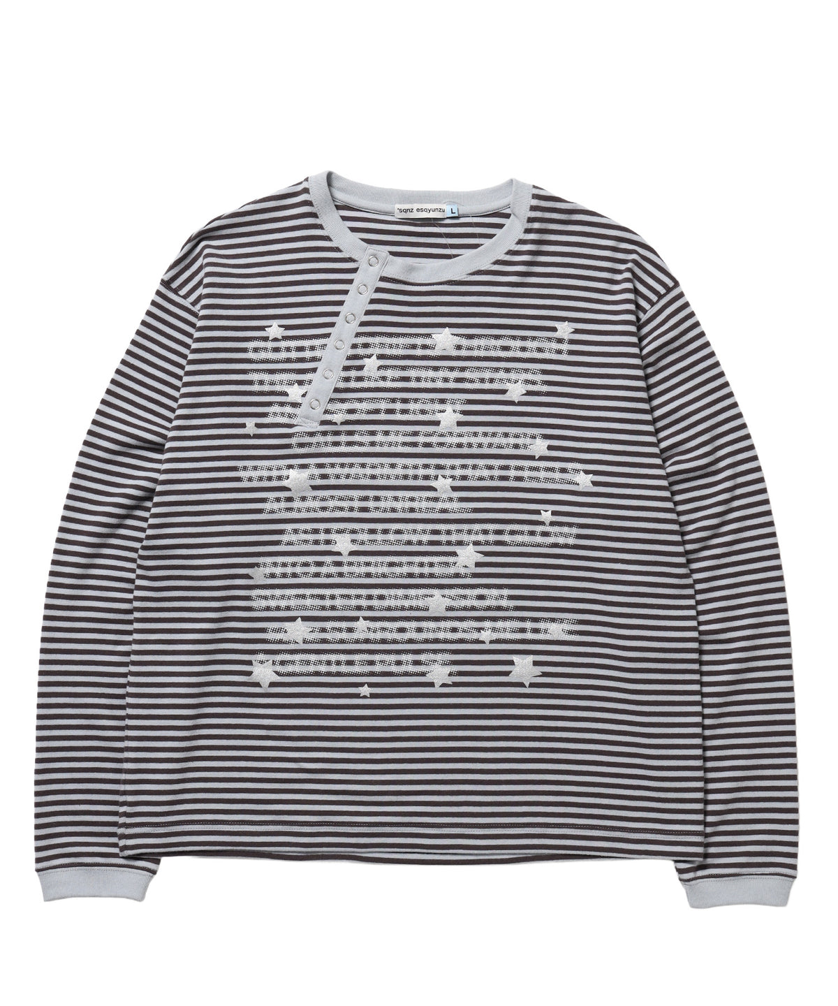 ※WEB限定 / ぼかしプリントヘンリーネックロンT / sqnzU BORDER L/S TEE 柄85