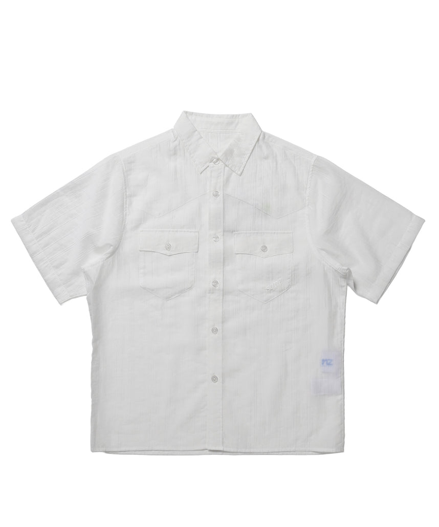 ※WEB限定 / ウエスタン半袖シャツ／sqnz western sheer shirts ホワイト