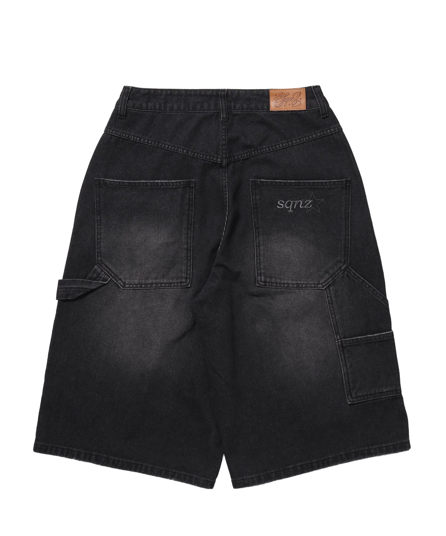 WEB限定 / ダメージデニムショートパンツ / sqnzU double knee denim