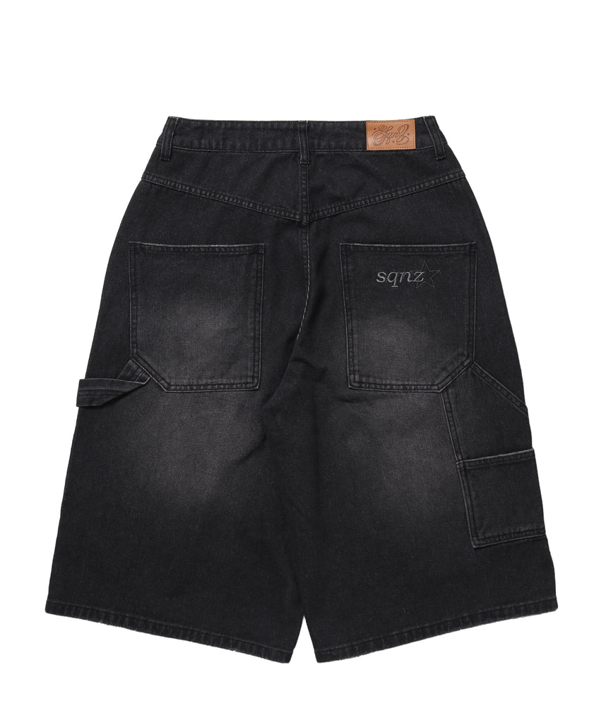WEB限定 / ダメージデニムショートパンツ / sqnzU double knee denim