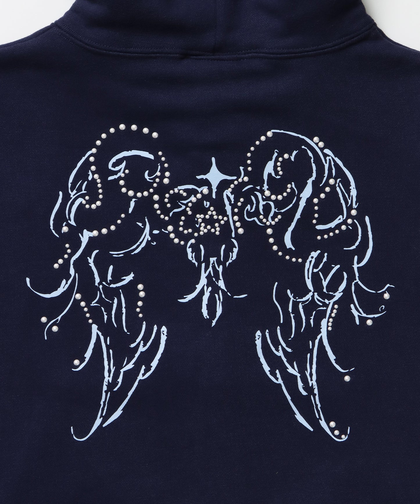 ※WEB限定 /  半袖ジップパーカー / sqnz pearl short sleeve zip p/k ダークネイビー