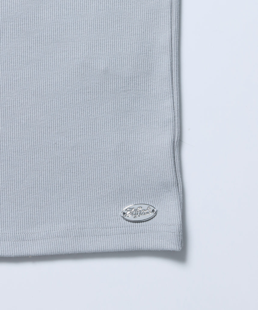 ※WEB限定 / レディースアイレットタンクトップ / sqnz halter neck eyelet tank top ライトグレー