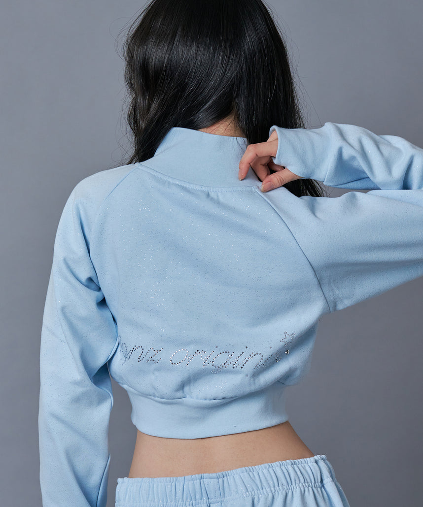 sqnz（エスキュンズ）】sqnz glitter zip top / ダブルジップ ジップ