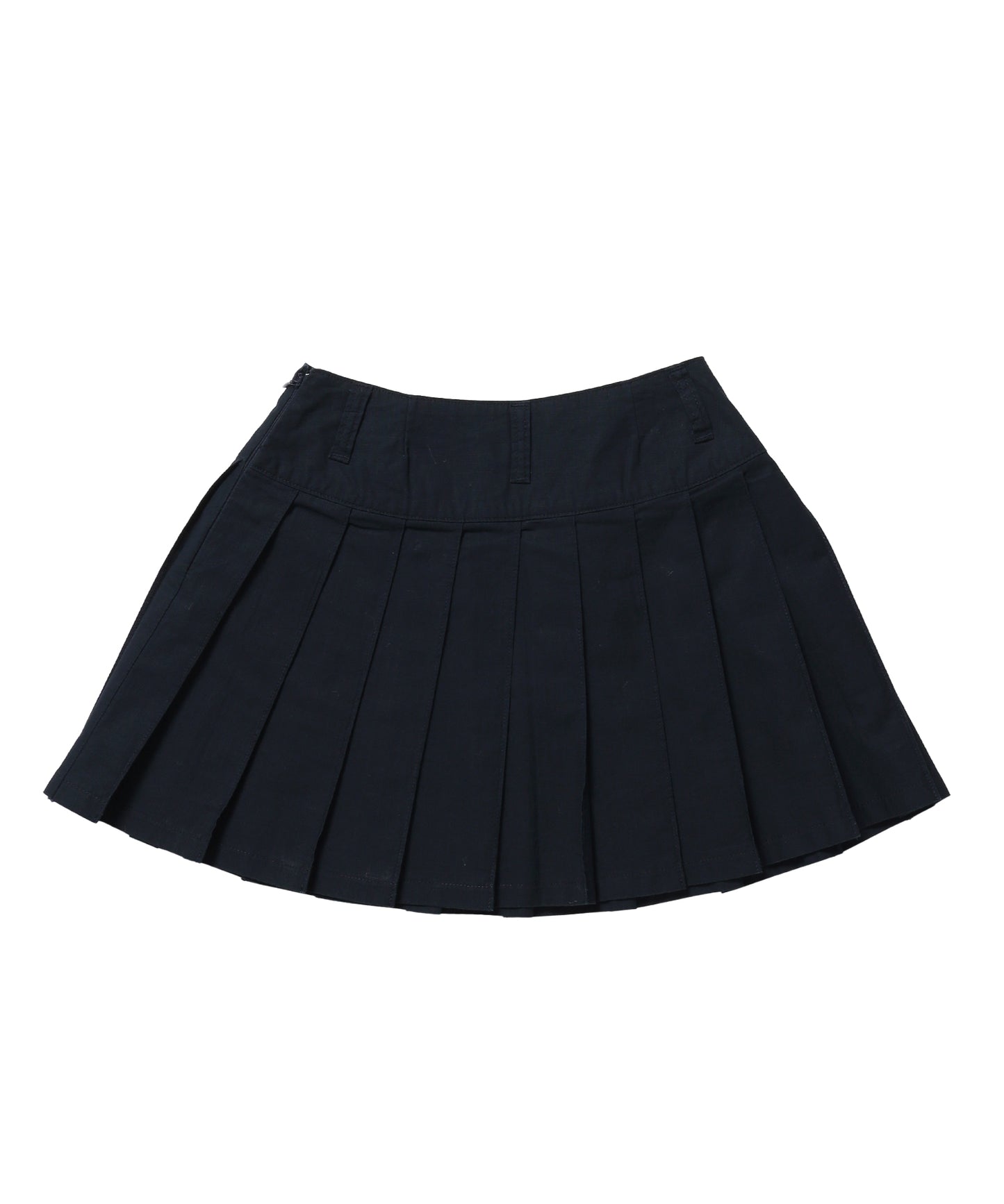 ※WEB限定 /  レディースアイレットプリーツミニスカート / sqnz eyelet pleats skirt ダークネイビー