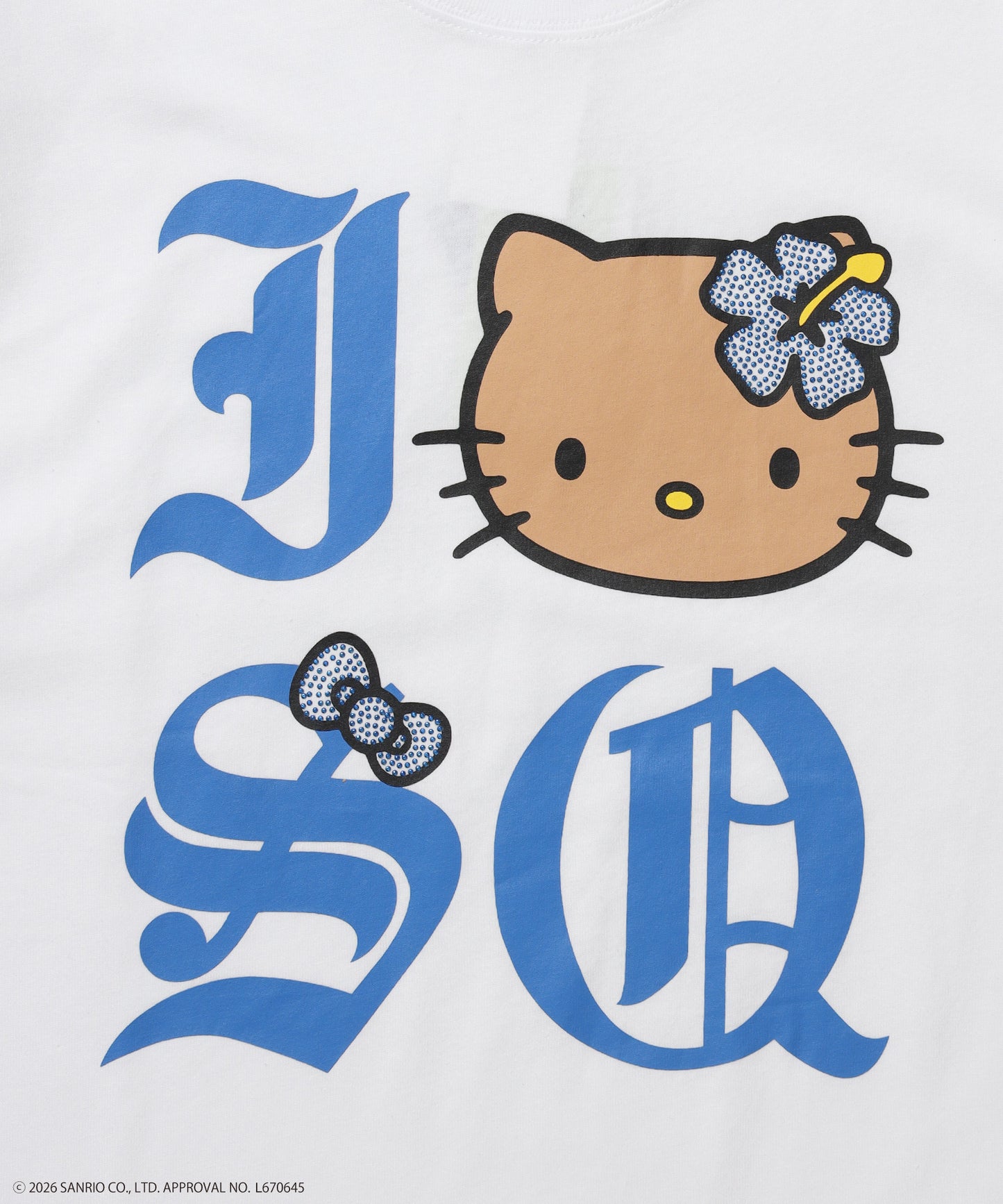HK I LOVE “KI”TEE / ハローキティ キティちゃん 半袖 クルーネック プリント ワンポイント ホワイト