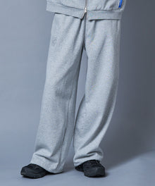 SQNZ GLITTER SWEAT PANTS / グリッター ラインストーン スウェットパンツ ドローコード 裏起毛 【セットアップ着用可】 グレー