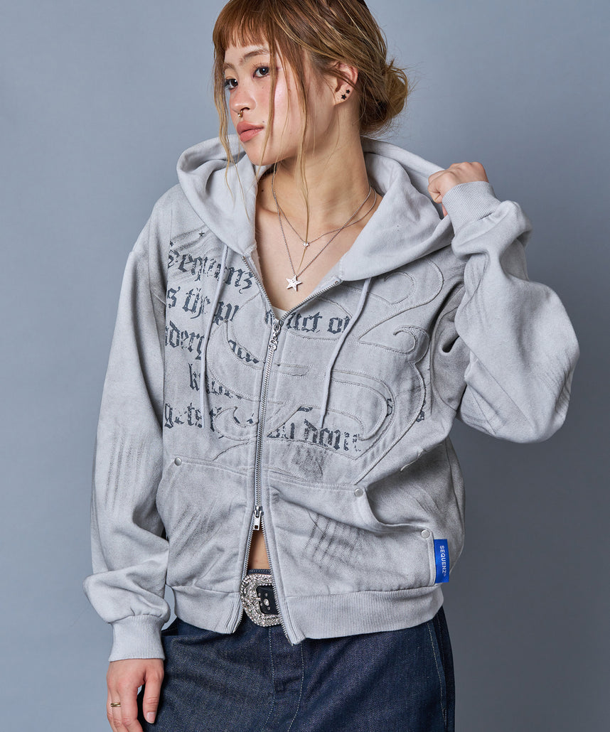 SEQUENZ（シークエンズ）】SQNZ ZIP P/K / ジップパーカー 裏起毛