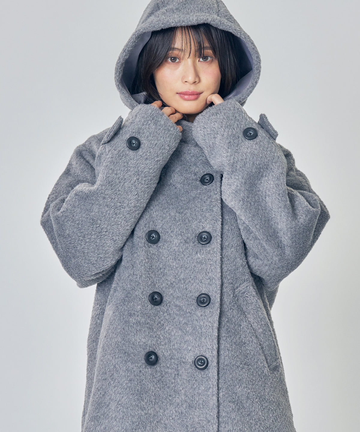 モデル：H157 Size:M　ライトグレー