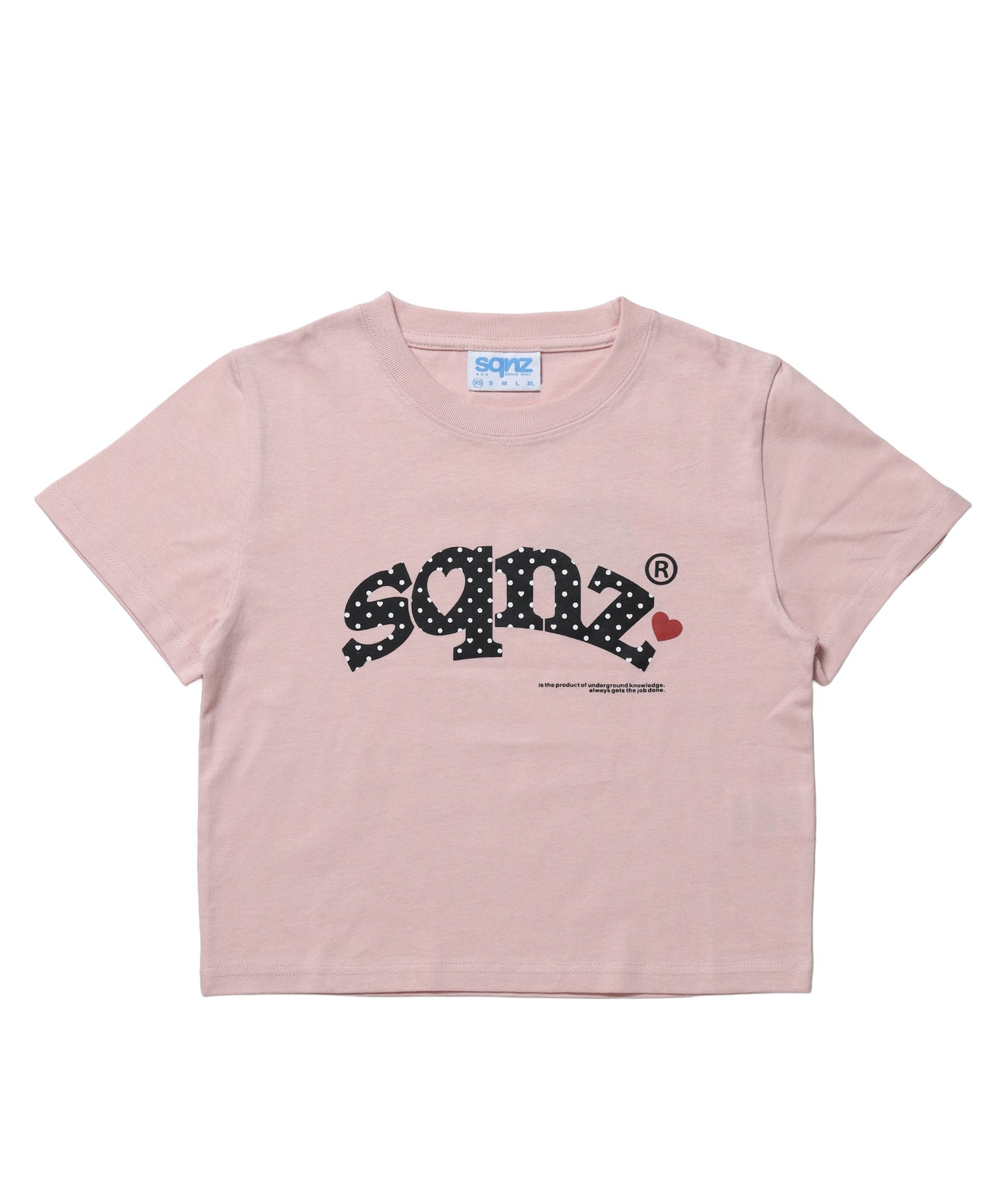 ≪予約商品≫※WEB限定 / ドットロゴ半袖Tシャツ / sqnz heart dot logo pt tee ライトピンク