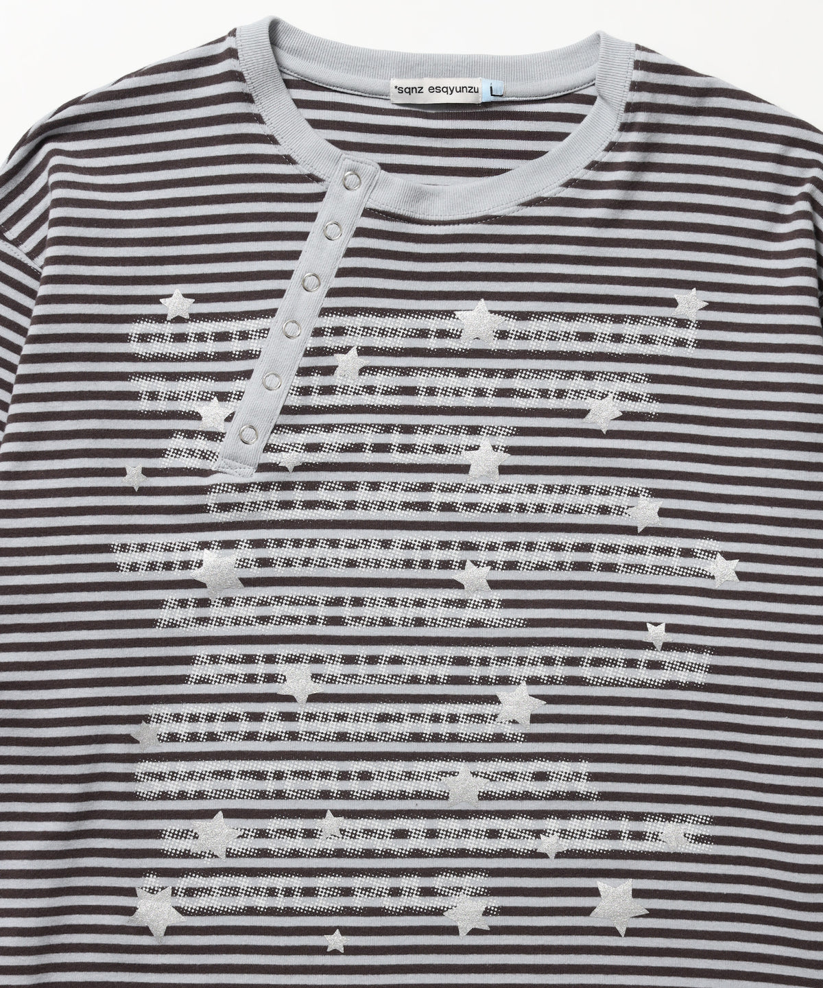 ※WEB限定 / ぼかしプリントヘンリーネックロンT / sqnzU BORDER L/S TEE 柄85
